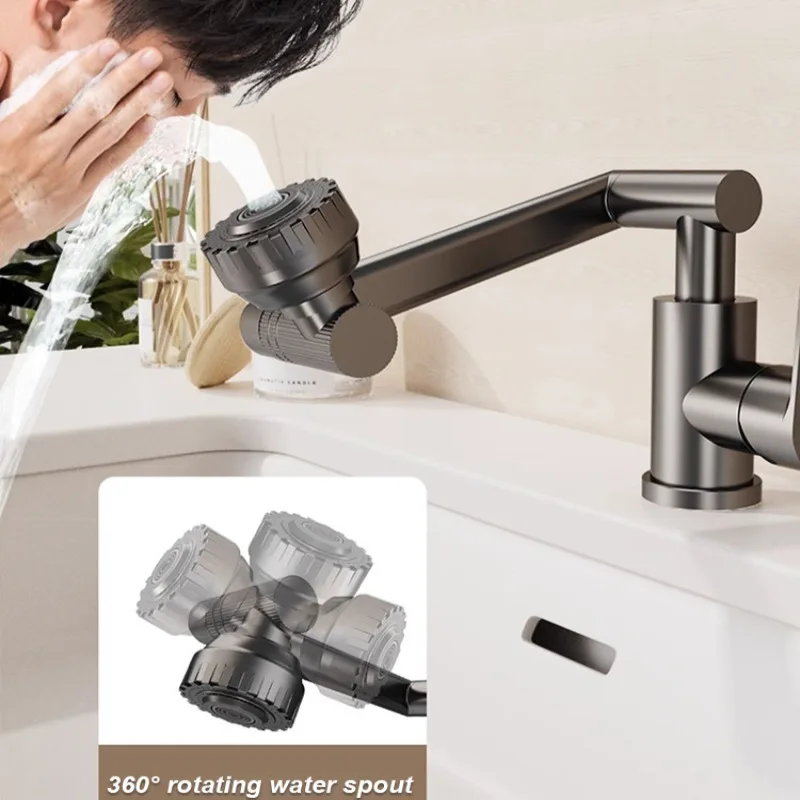Universal Faucet Lucky Cat Faucet Basin Hot and Cold Wash Basin Wash Basin Counter Basin Bathroom Extension Faucet Aerator