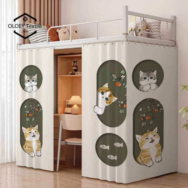 

Blackout Bunk Bed Curtains - Breathable Privacy Panels for Loft/Canopy Beds, Dorm & Home (Dustproof & Light Blocking)