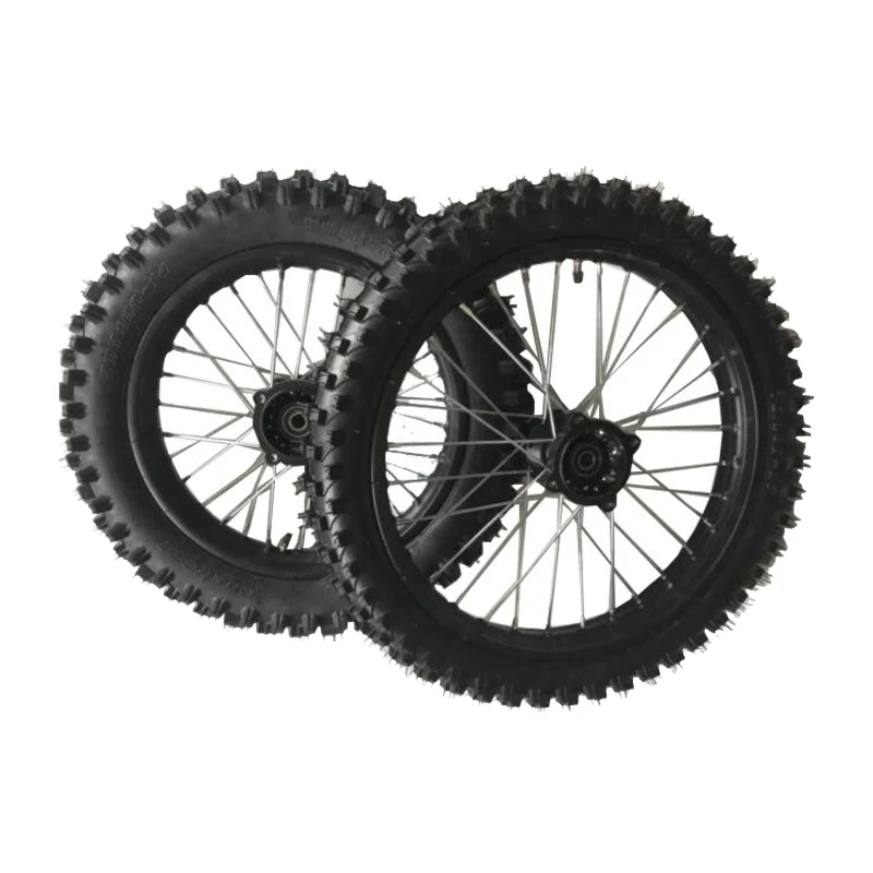 

STLF17inch and 14inch Off-Road Motorcycle Tires with High-Tooth Iron Rim SDG Black Drum Core 15mm New Condition Complete Set