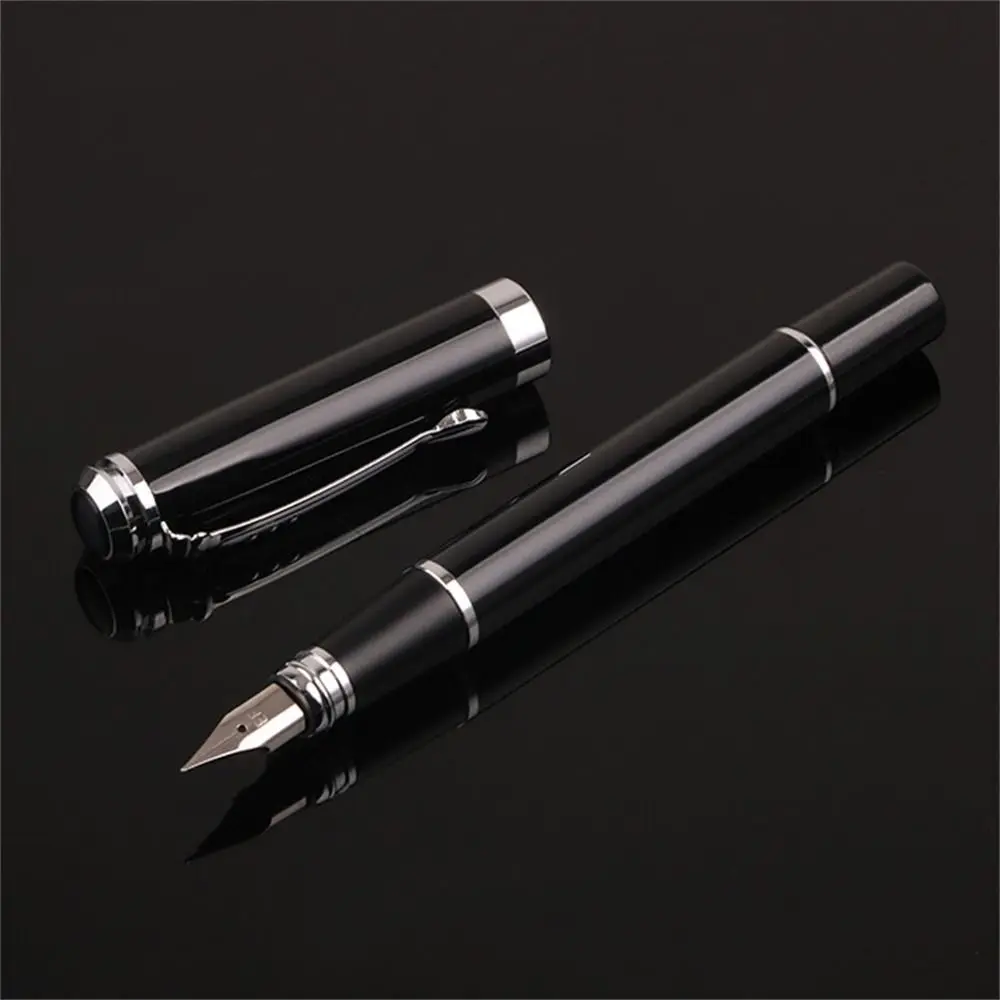 Classic Calligraphy Fountain Pen Smooth Writing Golden Trim Business Fountain Pen 0.38mm Drawing Writing Ink Pen Writing Office