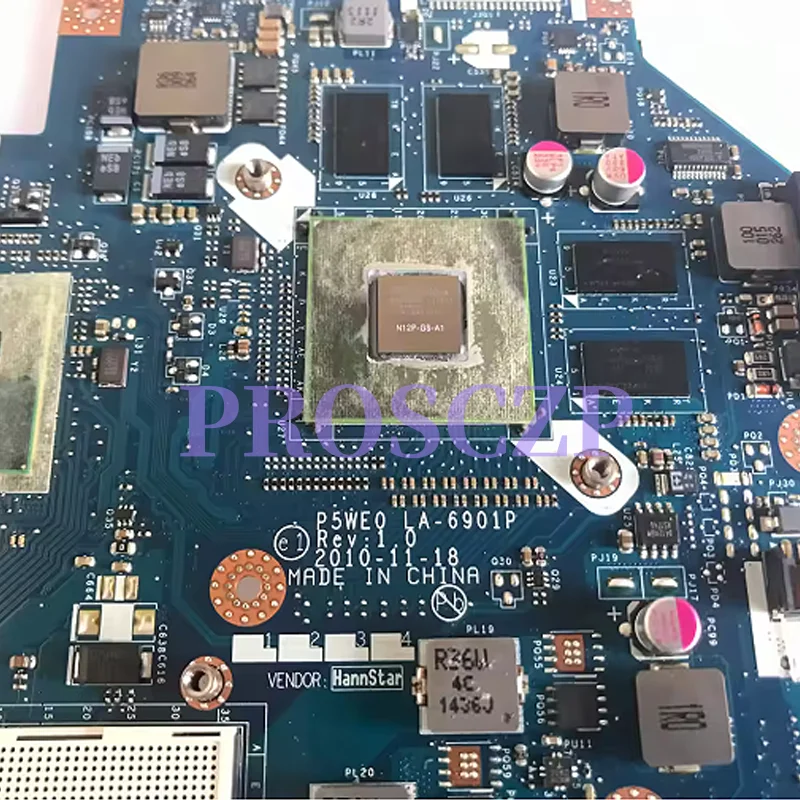 

LA-6901P P5WE0 для ACER Aspire 5750 5750G, материнская плата для ноутбука MBRFF02005 HM65 DDR3 UMA, полный тест, 100% ОК