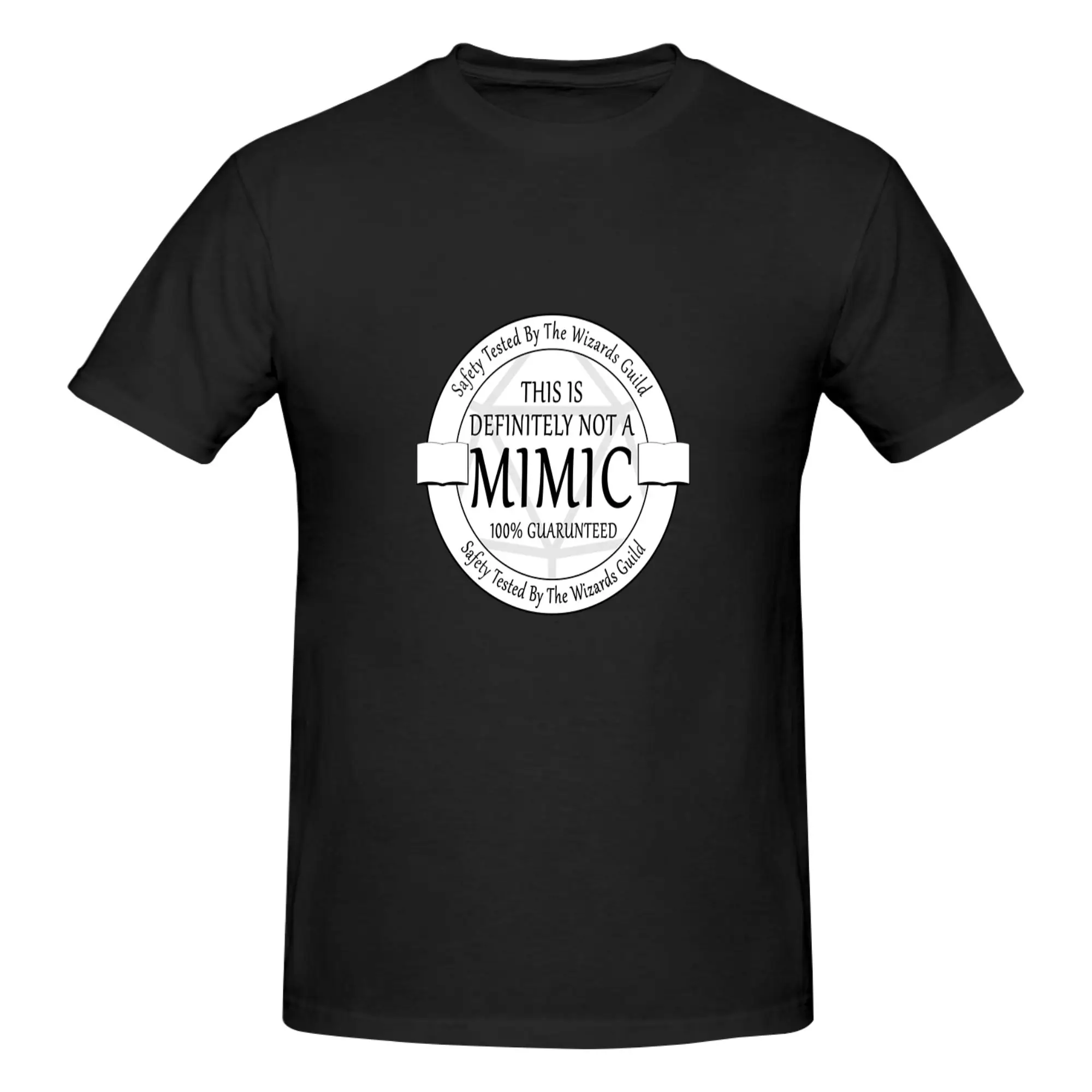 Funny  Safety Tested For Mimics  by the Wizard s Guild  Men's Printed T-Shirt Unisex T shirtSummer