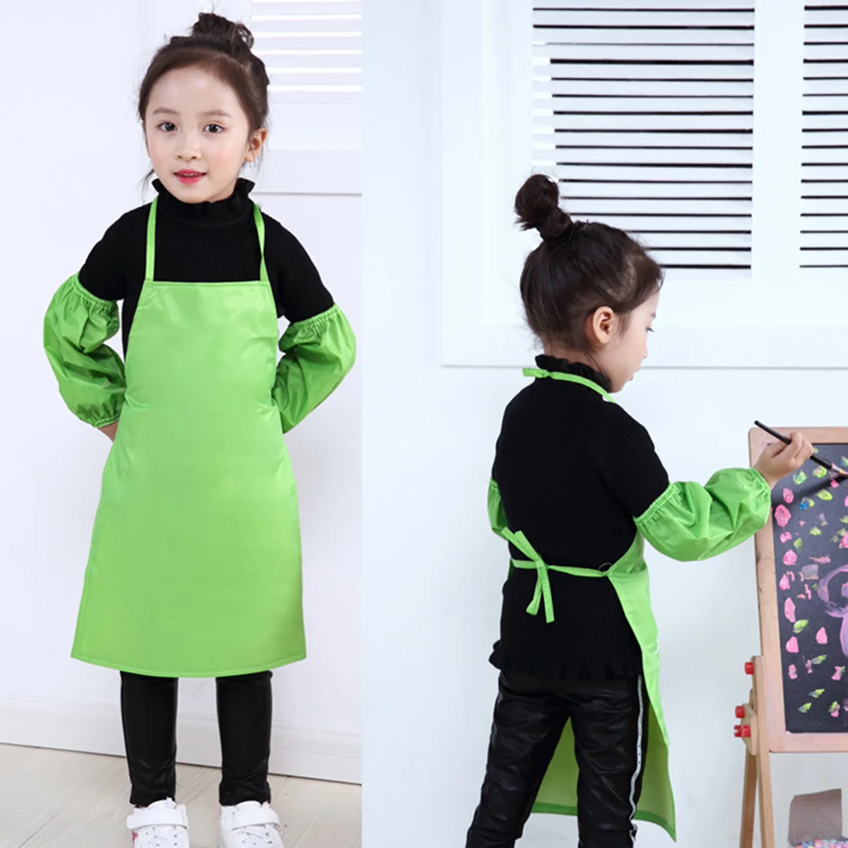 

24pcs Kids Painting Waterproof Reusable Children Art For Cooking Grilling Crafts Activities Toddler Apron Children Artist Apron