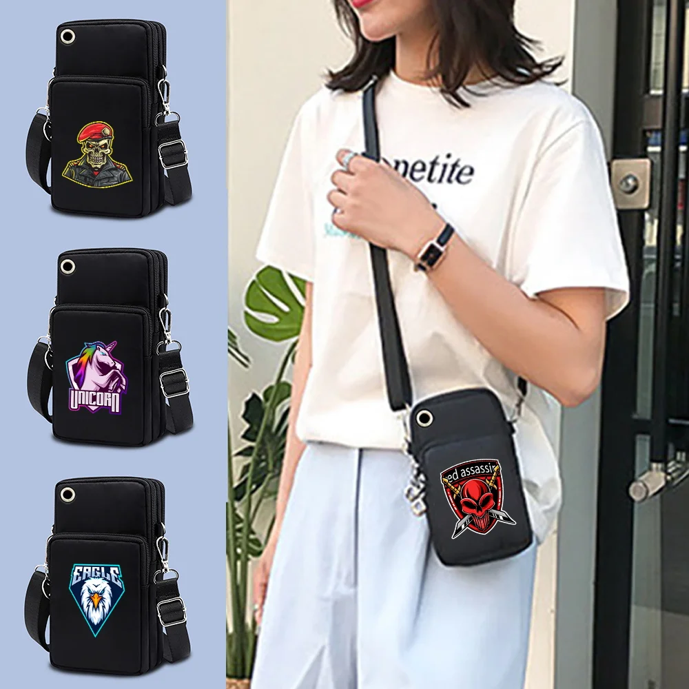 Universal Mobile Phone Case Bags Purse Pouch Shoulder Sport Arm Cover for Samsung/iPhone/Xiaomi Teamlogo Pattern Print