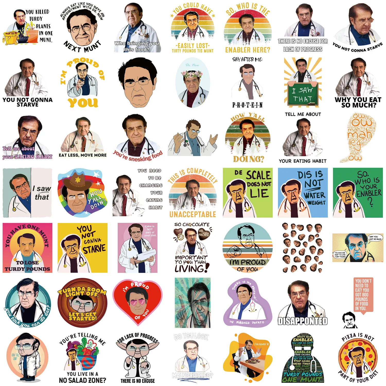 10/50 قطعة الدكتور الآن مضحك ميمي ملصق الكرتون الكتابة على الجدران الديكور الغيتار كوب ماء محمول الأمتعة الثلاجة ملصق مضاد للمياه لعبة