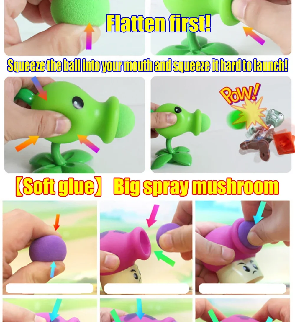 PLANTS VS ZOMBIES PVZ Pea Shooter Boss Actionfigur Modell Spielzeug Puppen Schießen Dave Allstar Spielzeug Kinder Geschenke für Jungen – Detail 15