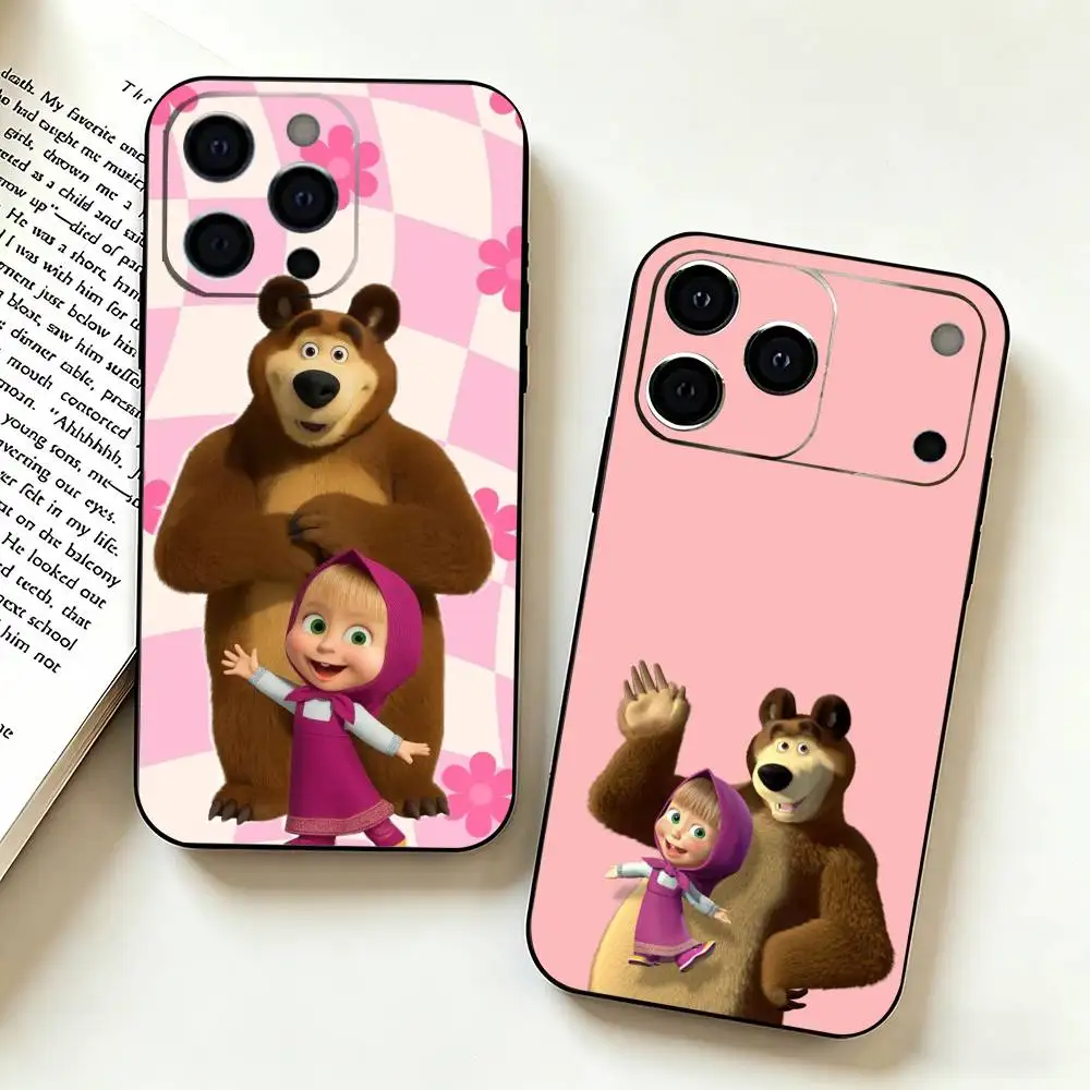 

Animation M-Martha and the Bear Phone Case Silicone Soft For IPhone 17 16 15 14 13 12 11 X XR Plus Pro Max Plus