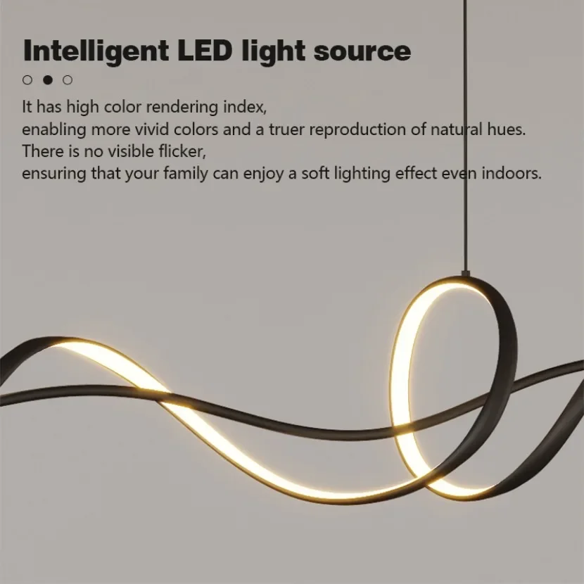 مطعم قلادة ضوء الحديثة الحد الأدنى LED طاولة طعام ضوء 1.6 متر الإبداعية مصمم منصة مشروبات قلادة مصباح #5