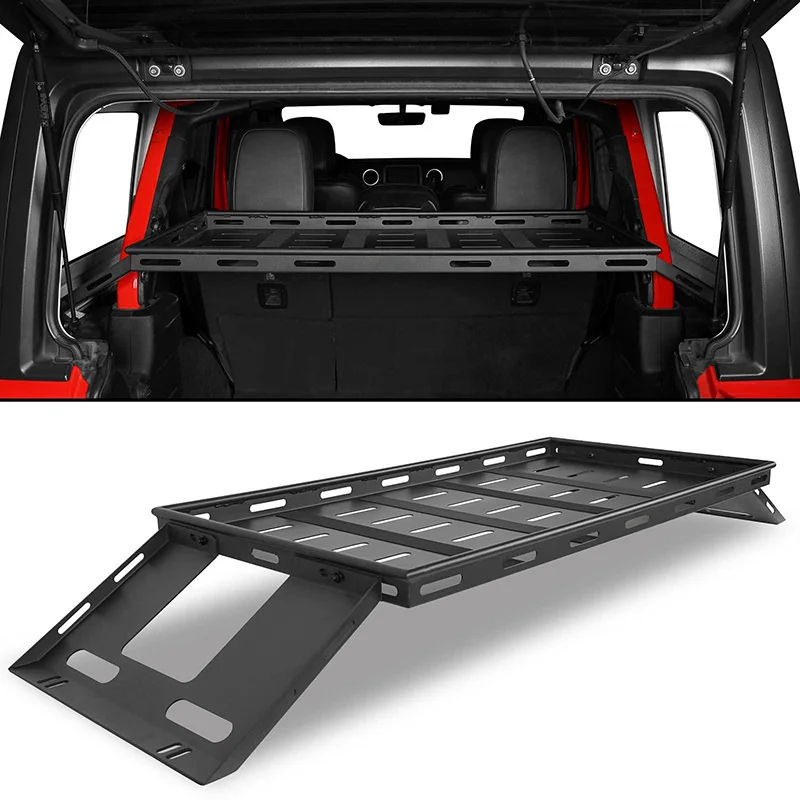 

Rear Trunk Interior Cargo Storage Basket for 2008-2022 Jeep Wrangler JK JL Unlimited 4 Door Hardtops Luggage Carrier Rack Shelf