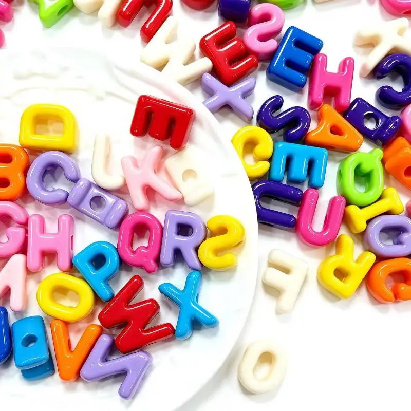 250 Grams 6mm Hole Letter Beads Mix A To Z For DIY Jewelry Making Kit Bracelet Key Chain And Educators To Learn Letters - view 5