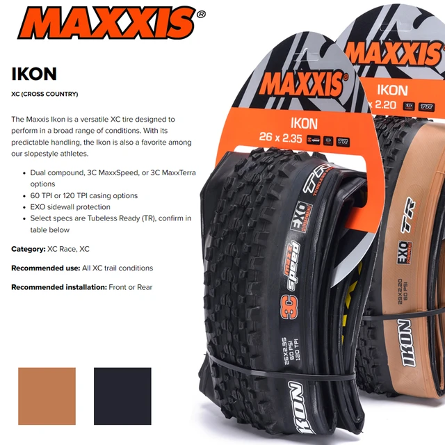 MAXXIS IKON Folding MTB Bicycle Tire 26x2.20 27.5x2.20 29x2.20 2.35 Original Mountain Bike Tyre XC Off road Cycling Part