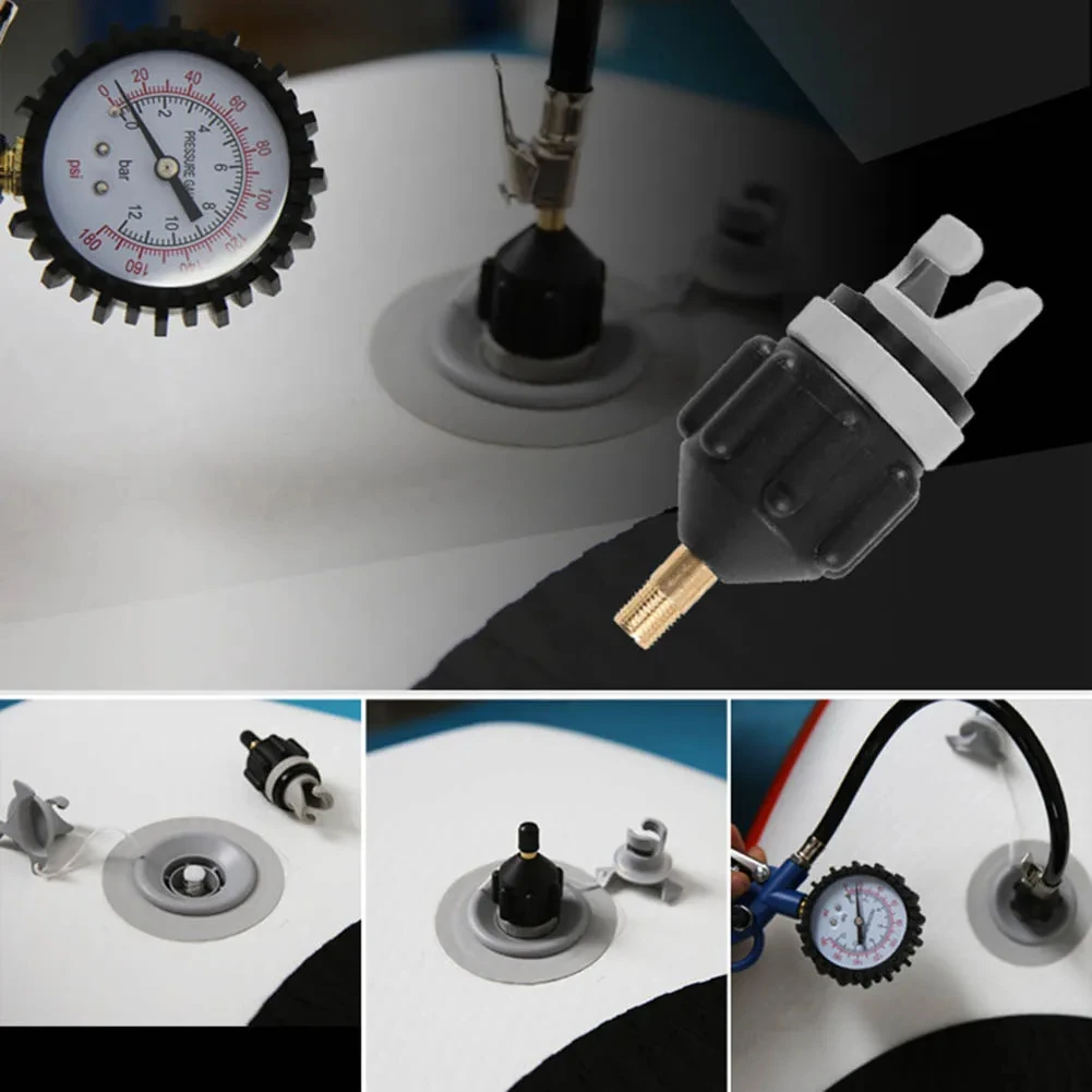 محول المضخة قارب قابل للنفخ صمام الهواء محول مجداف المجلس لزورق كاياك قارب قابل للنفخ صمام الهواء محول برتقالي/أسود #6