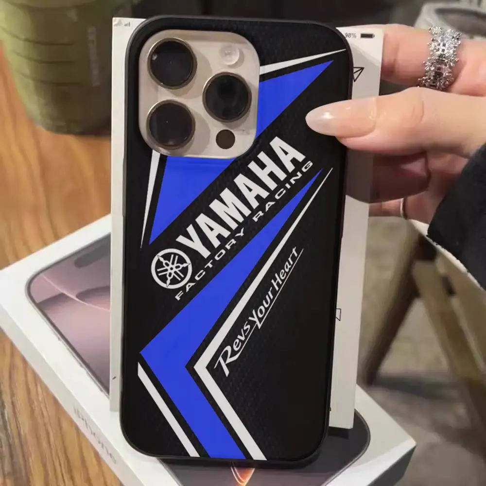 دراجة نارية Y-YamAha-ES جراب هاتف آيفون 17 16 15 14 زائد 13 12 11 برو ماكس برو موجة المموج غطاء #3