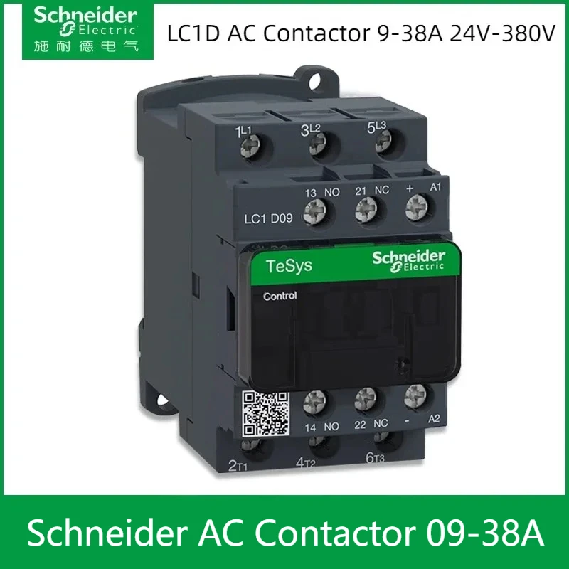 

Schneider AC contactor 220v Three-pole contactor 3P 3 Phase 3-Pole 50/60Hz LC1D25 LC1D32 LC1D38 Coil Voltage 24V 110V 220V 380V