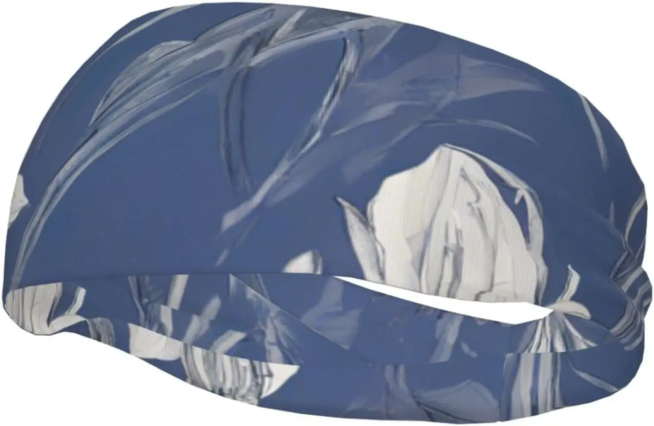 

Bluebell Design 03 Print Sports Sweatband Headband Workout Running Headbands for Women Men Unisex Funny