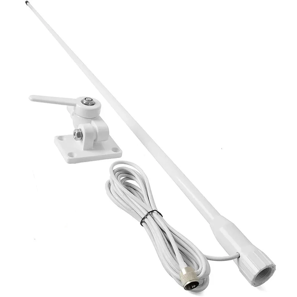 High-Performance 156-163MHz VHF Marine Antenna-156MHz Fiberglass PL259 Whip Antenna for Superior Connectivity!