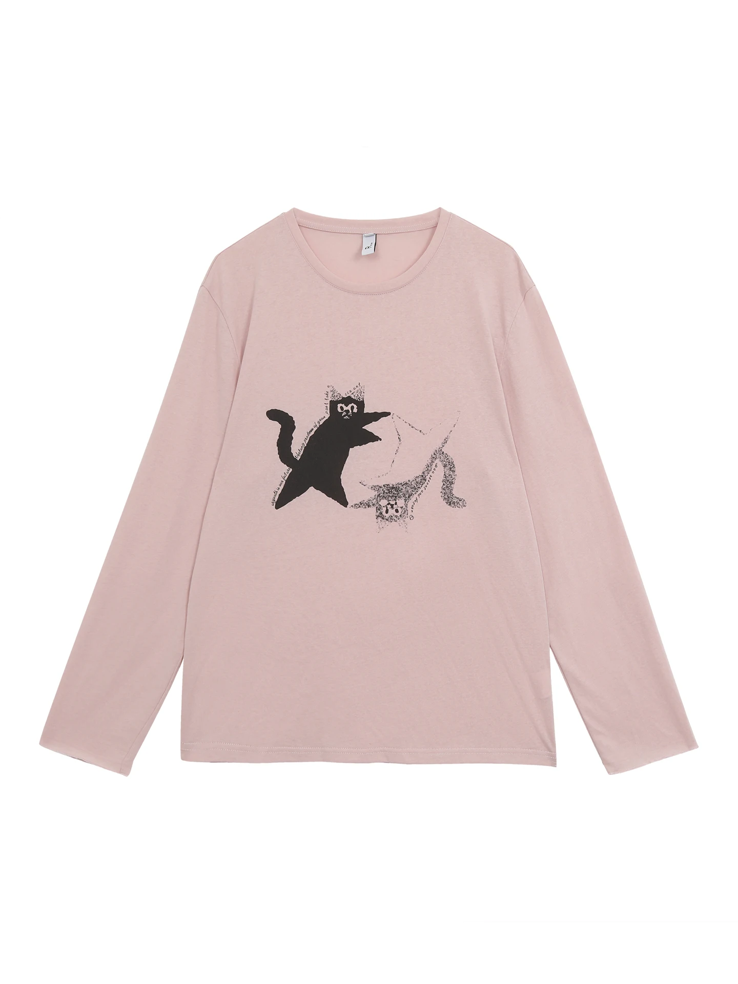 

Женская футболка Red Celebri Long Sve, новинка 2025 года, ранняя осень, ленивый Sle, розовый, уникальный красивый топ из хлопка и полиэстера...