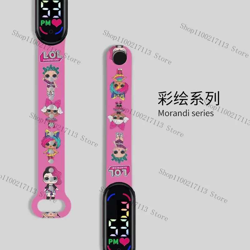 New Original lol surprise dolls children\'s watches anime figure LED touch waterproof Sports electronic kids watch birthday gifts