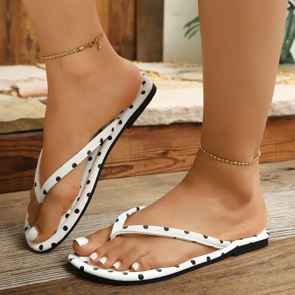 2026 Neue Sommer Polka Dot Offene Zehen Damen Pantoletten Elegante Stiletto-Sandalen Gladiator-Stil Zehentrenner Zapatos De Mujer – Detail 2