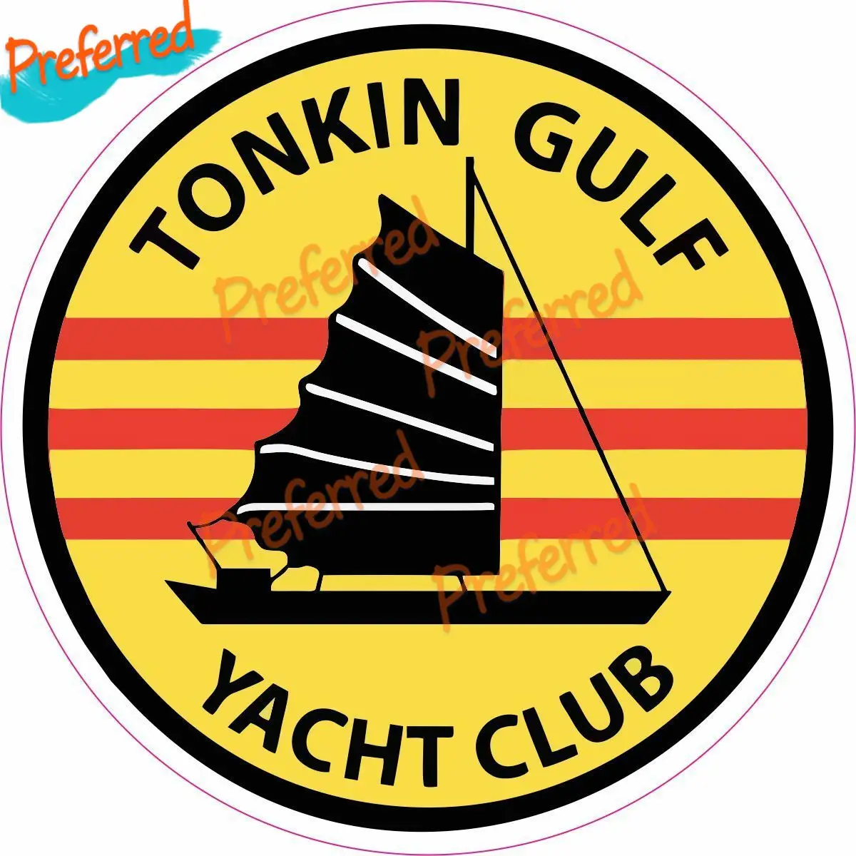 Gulf Gasoline Engine Oil Gulf with Flag Vinyl Decal Sticker Waterproof Tonkin Gulf Yacht Club Sticker Decal Racing Pinup Art