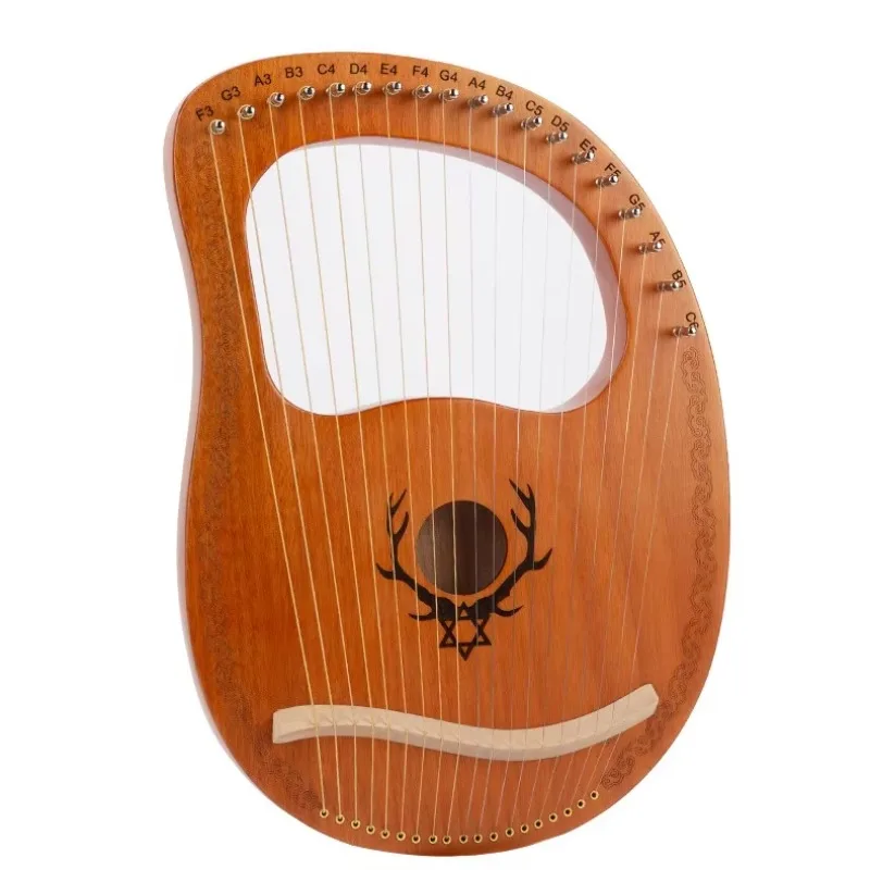 

Hooqu China Manufacture Lyre Harp 19 Strings High Quality Mahogany Musical Instruments