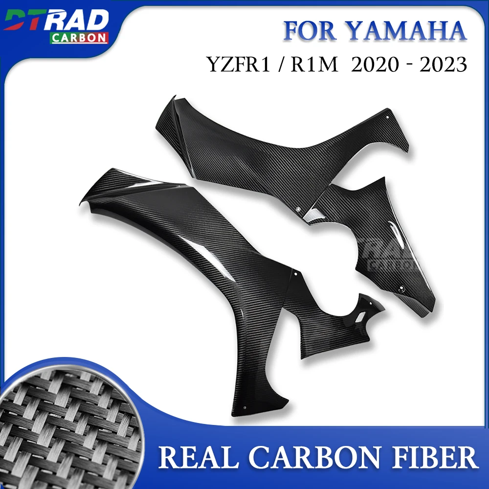 For YAMAHA YZF R1 R1M YZFR1 YZFR1M 2020 - 2023 YZF-R1 YZF-R1M Accessories Carbon fiber Front Mid Panels Motorcycle Side Fairing