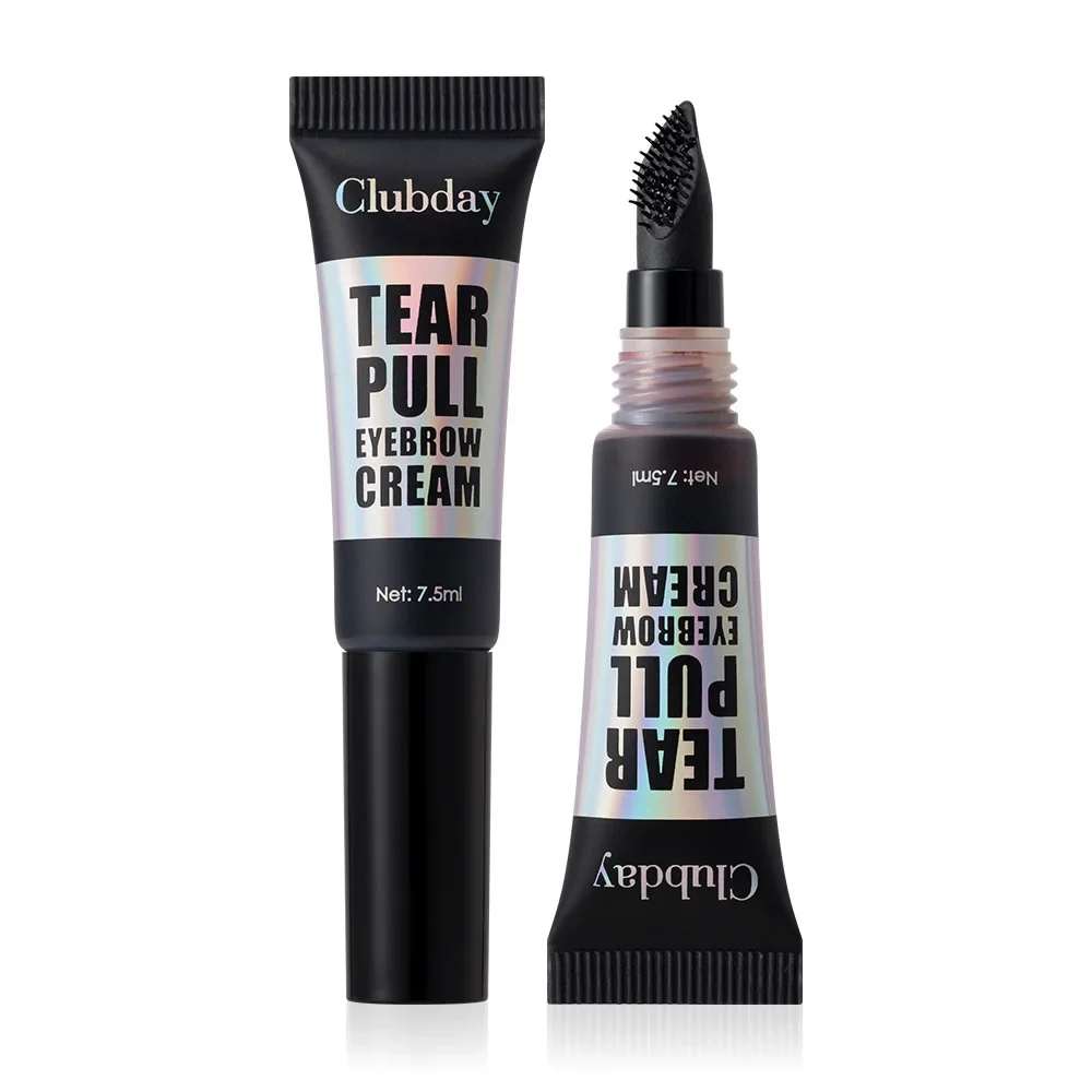 Abreißbare Augenbrauenkleber, abziehbare Augenbrauencreme mit großem Bürstenkopf, schnell trocknend, wasserfest, leicht abziehbare Augenbrauencreme