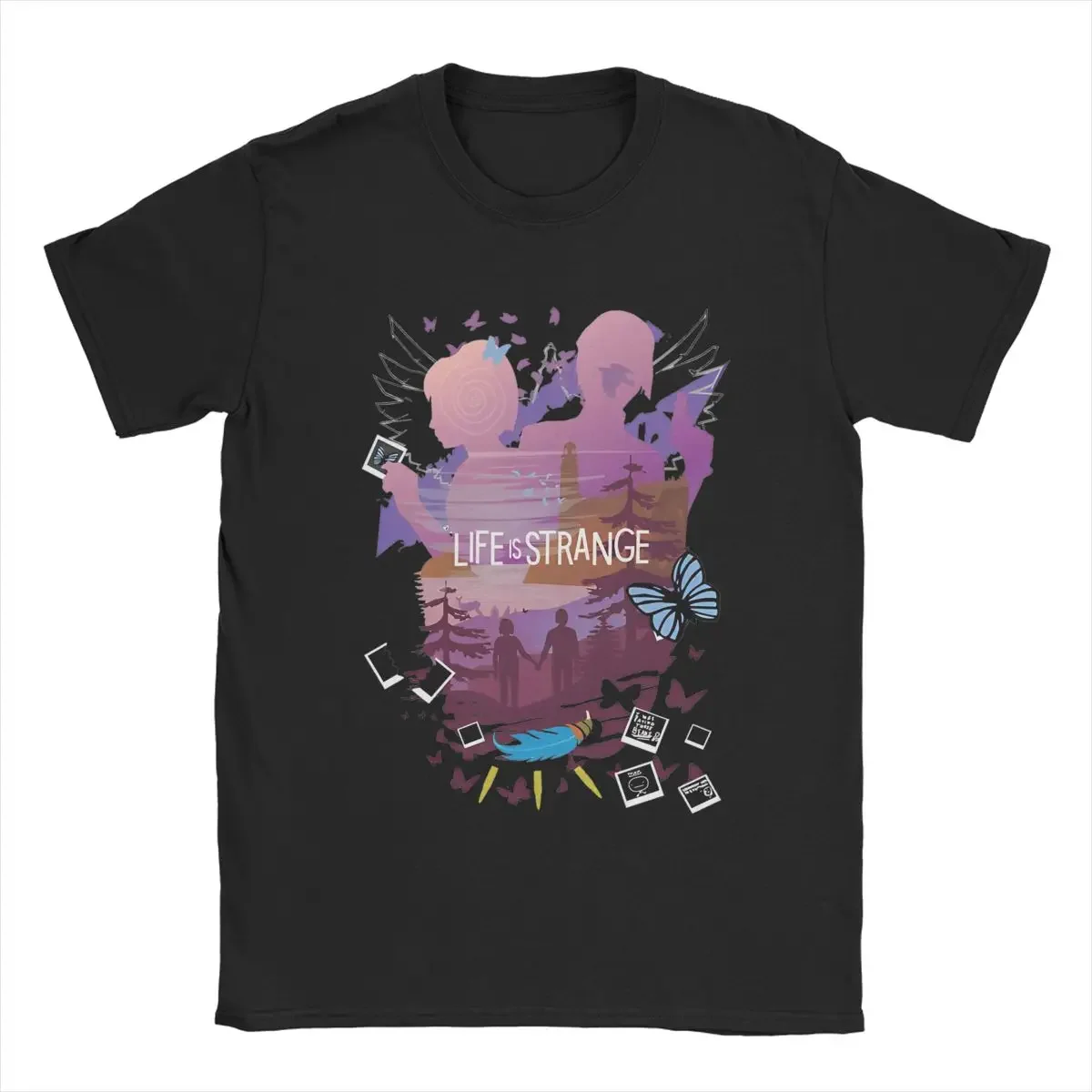 Round Neck Short Sleeve T Shirt Plus Size merch Life Is Strange Max And  T-Shirts Men What If Anime Game Novelty Tee Shirt