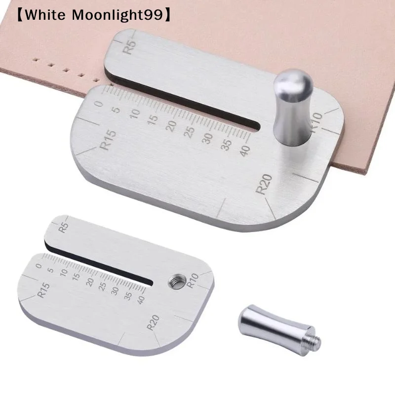 Leather Stitching Punch Aid Plate Leather Working Tools For Pull Up Prong Punch Stainless Steel Claw Punch Partner〔White〕