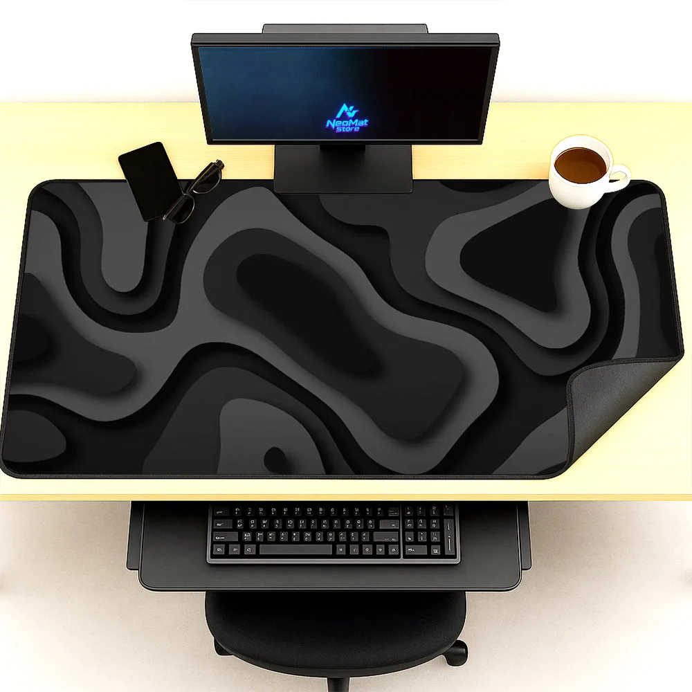 Liquid Mousepad Black Rubber Mouse Pad Xxxl Office Gaming Table Accessories Desktop Mats 1200x600 Keyboard Rug 1000mm Floor Mat