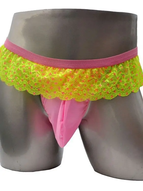 2024 ใหม่แฟชั่นเซ็กซี่ต่ําเอวลูกไม้ Splicing โปร่งใสกางเกงผู้ชายยืดหยุ่นสูง Breathe บางสไตล์ Thongs HPUX