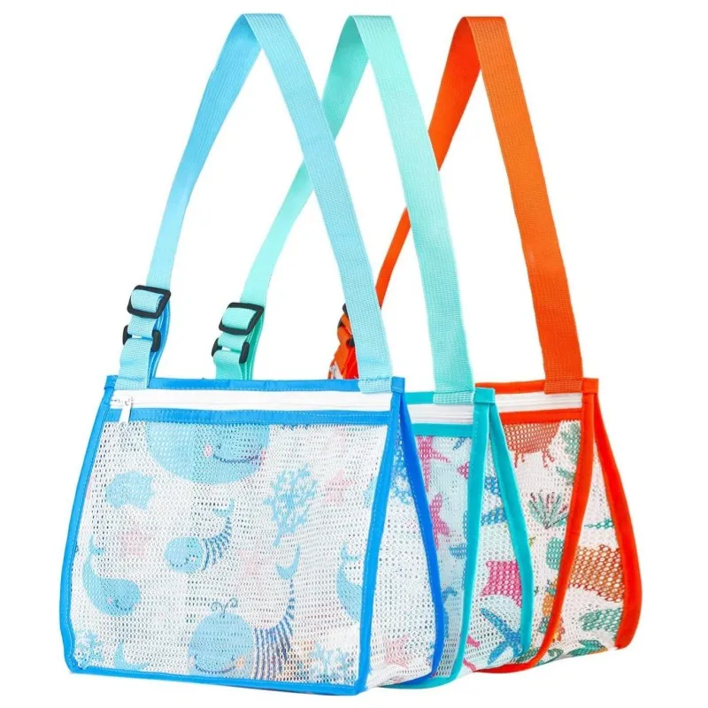 Outdoor Beach Mesh Bag Children Sand Away Kids Swimming Toys Clothes Eco Storage Sundries Organizers Backpack Women Makeup Bags