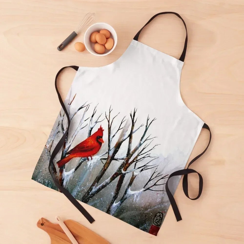 

Cardinal.. Apron For Kitchen Women man chef uniform kitchen utensil Kitchen on the wall Apron