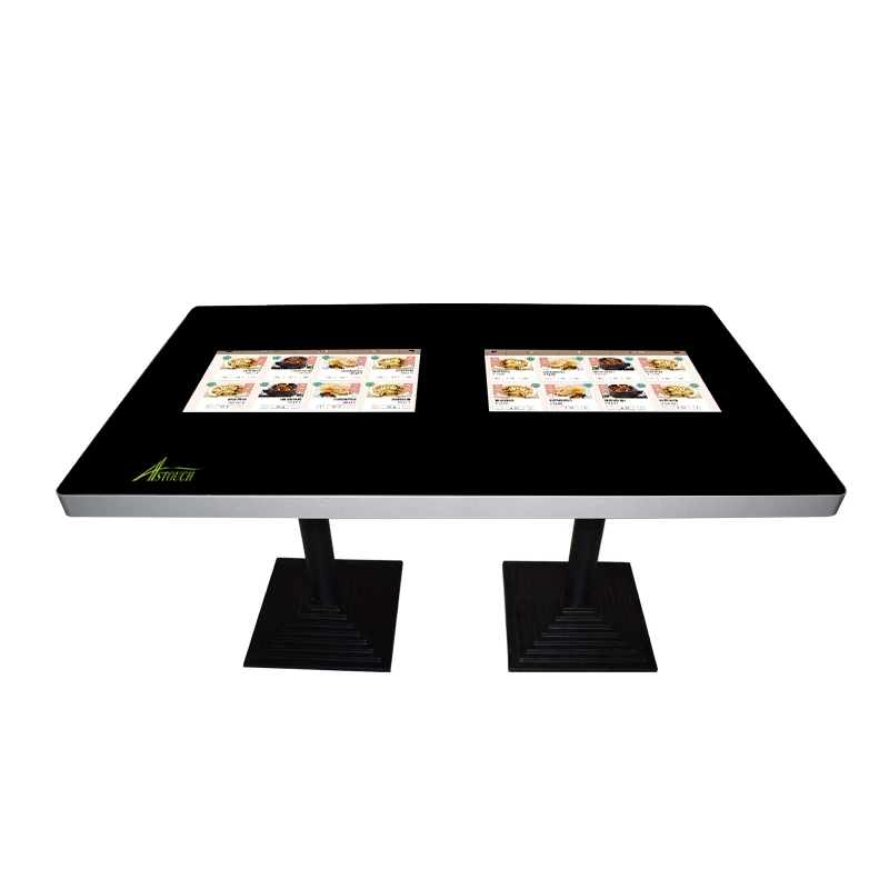 AWSTOUCH 22 Inch Interactive Dual Screen Touch Table Multi Use For Tea And Coffee Shop