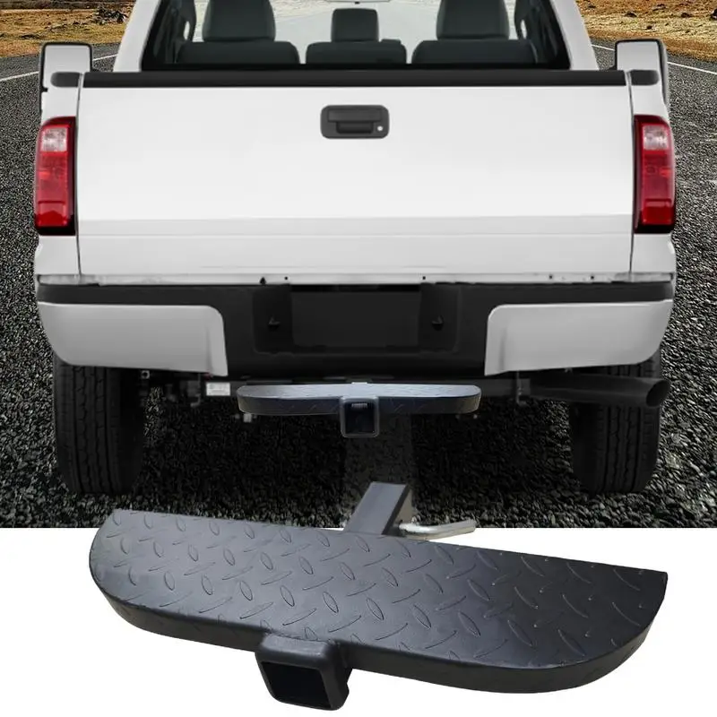 Truck Hitch Step Truck Bumper Step Trailer Step Towing Hitch Steps Non-Slip Hitch Receiver Step Rear Bumper Guard Carbon Steel