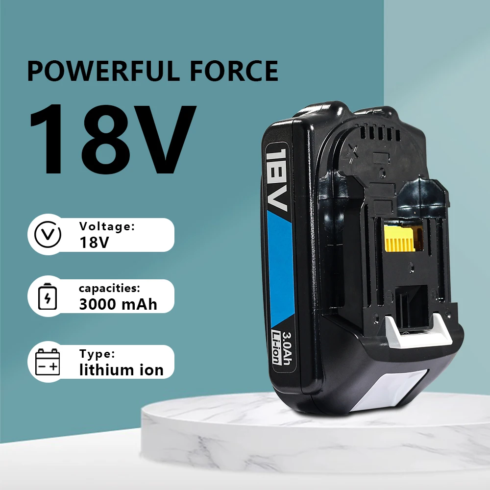 

For makita 18v battery 3ah Li-ion battery with led power indicator for outdoor power tools gardening