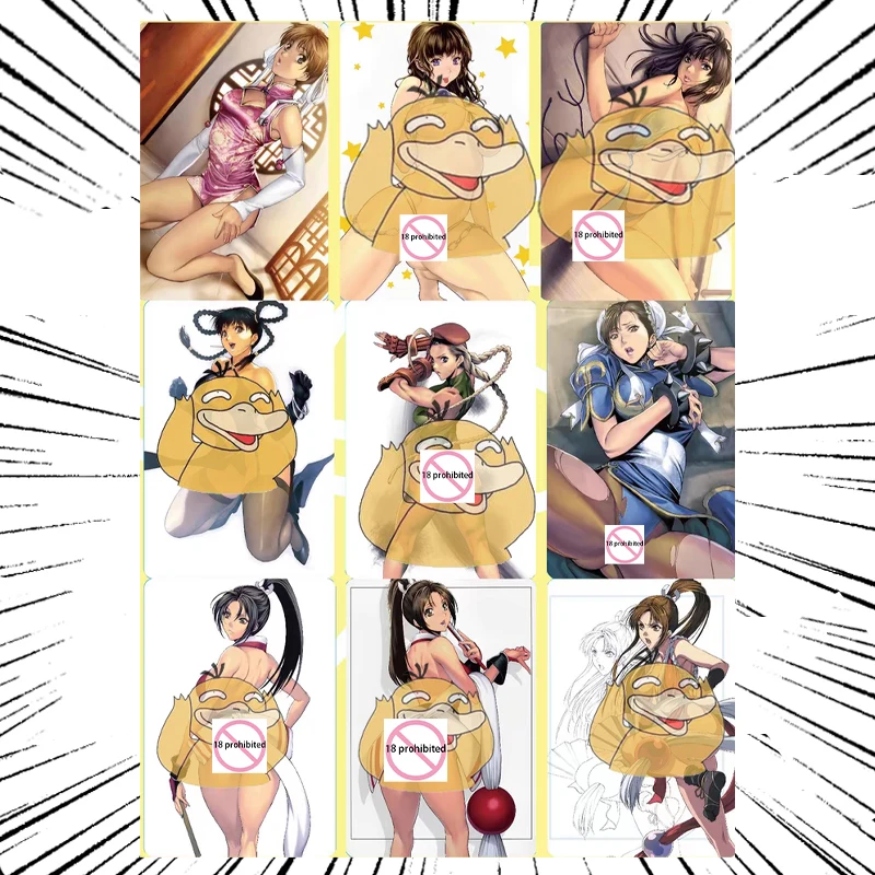 

9 шт., король бойцов Chun-Li Mai Shiranui, сделай сам, самоконтроль, коллекционная подпись, торговая флэш-карта, аниме, мультяшный подарок, 59*86 мм