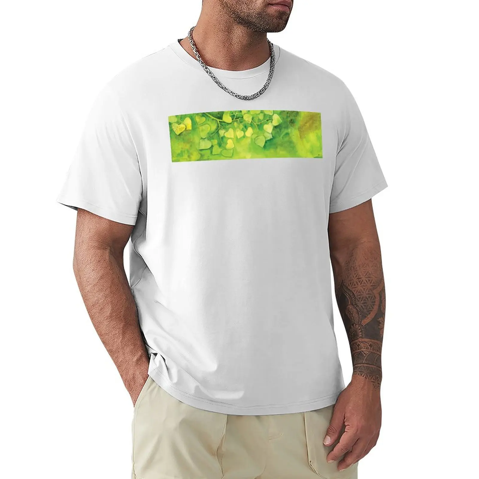 Vibrant Spring Green Leaves in Watercolor T-Shirt tees Blouse boys animal print t shirts for men pack