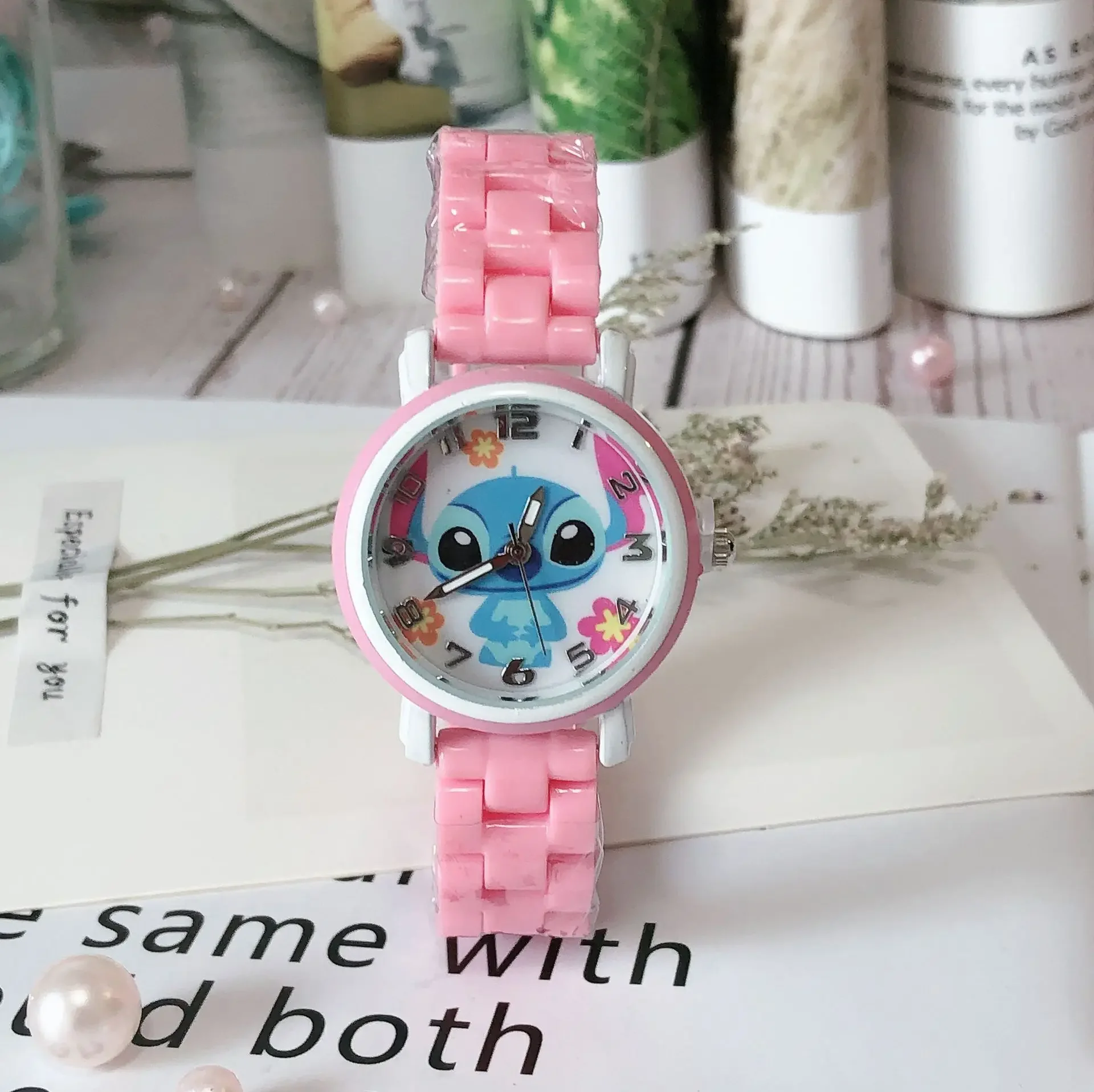 MINISO Disney Stitch Children Watches For Girls Cartoon animation Kids Women Quartz Watch Clock School Gift reloj infantil