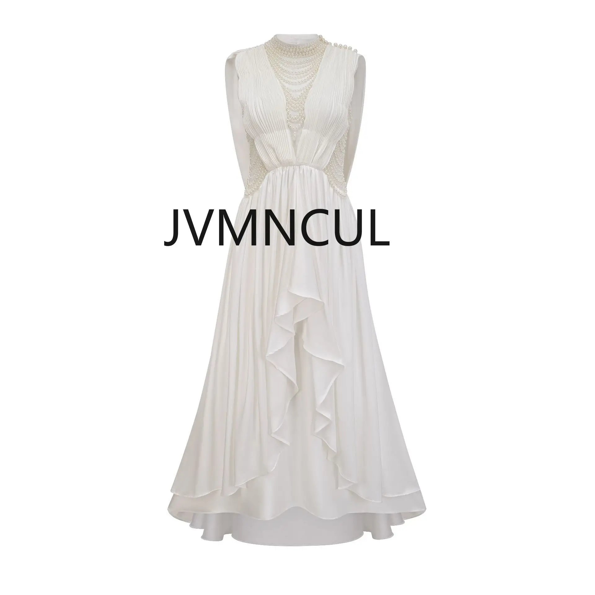 Hurtowa sukienka bez rękawów z wysokim stanem i nieregularnym dołem na koktajlowy bankiet urodzinowy