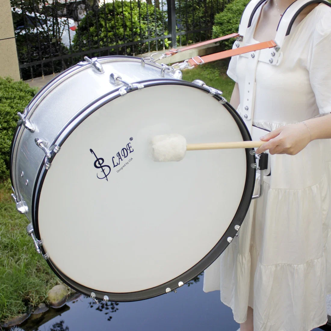 SLADE Bass Drum Mallet Solid Wooden Wool Drumstick Snare Drum Replacement Parts Wool Felt Percussion Instrument Accessories