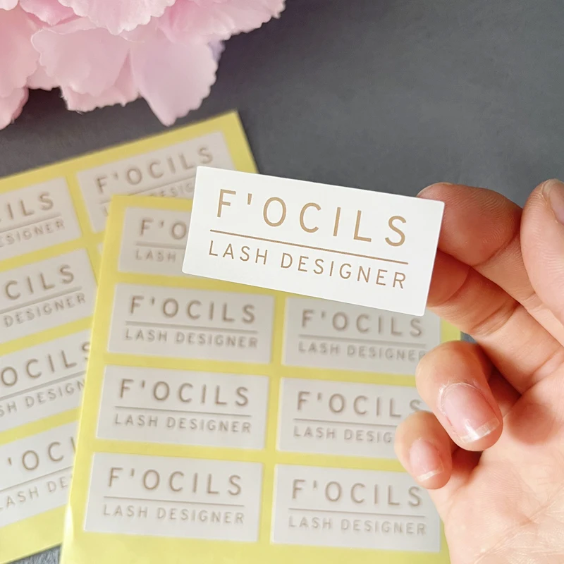 Customized Rectangular Logo Stickers Waterproof Labels Transparent Design Your Own Stickers Personalized Bottle Stickers