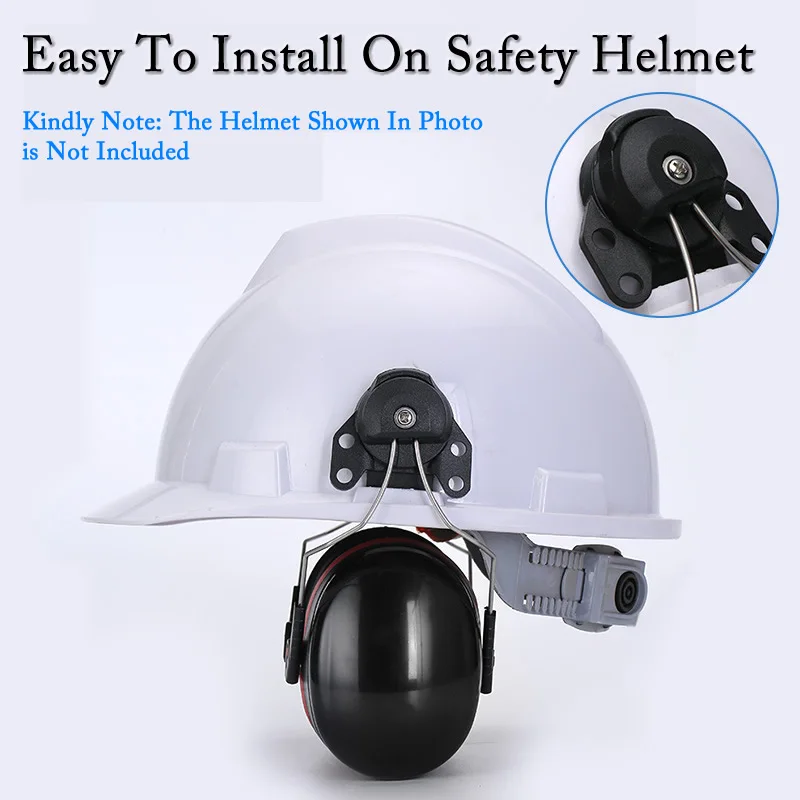 New Anti-noise On-Helmet Earmuffs Ear Protector For Safety Helmet Cap Use Factory Construction Work Safety Hearing Protection