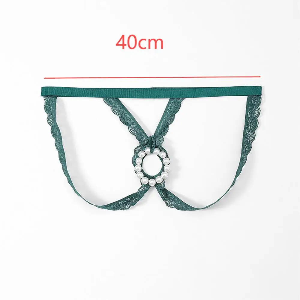 

Men's O-Ring Beaded Jockstrap Sexy Lace G-String Thongs Underwear Sissy Briefs See-Through Breathable Briefs Erotic Lingerie