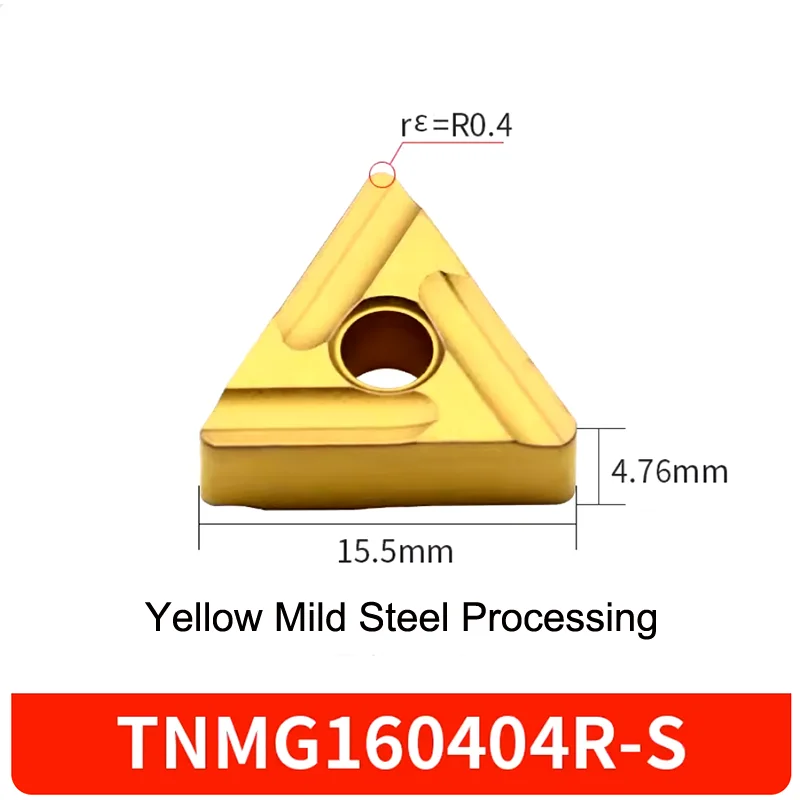 

GULING 10PCS Triangular Slotted Turning Inserts TNMG/TNGG160402R-F Medium Roughing Finish Ceramic Alloy Grain