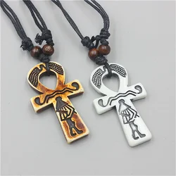 Vintage Ankh Cross Pendant Necklace Handmade Adjustable Women's Pendant Necklace Jewelry Gift
