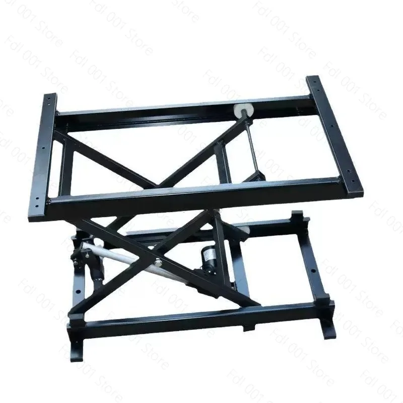 Foldable Iron Frame Electric Lift Desk with Remote Control 300KG Heavy Duty Height Adjustable Coffee Dining Table