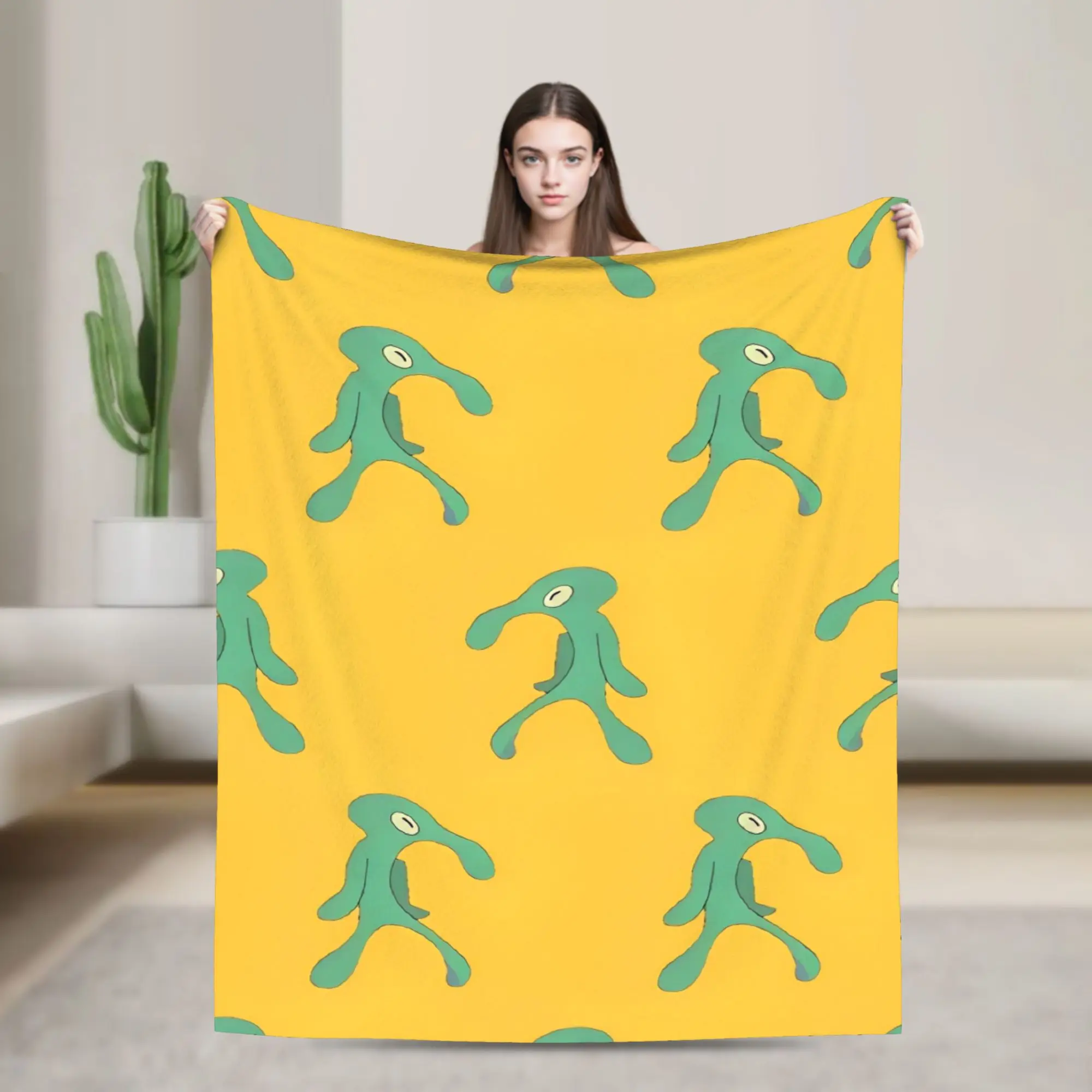 

Губка Боб Квадратные Штаны мультяшные одеяла кальмар фланелевое забавное дышащее одеяло для покрытия стула диван текстильный декор