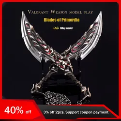 22cm/8.66in Valorant Games Peripherals Weapon Model Blades of Primordia Double Slash Sword Katana Cosplay Prop Metal Craft Gifts