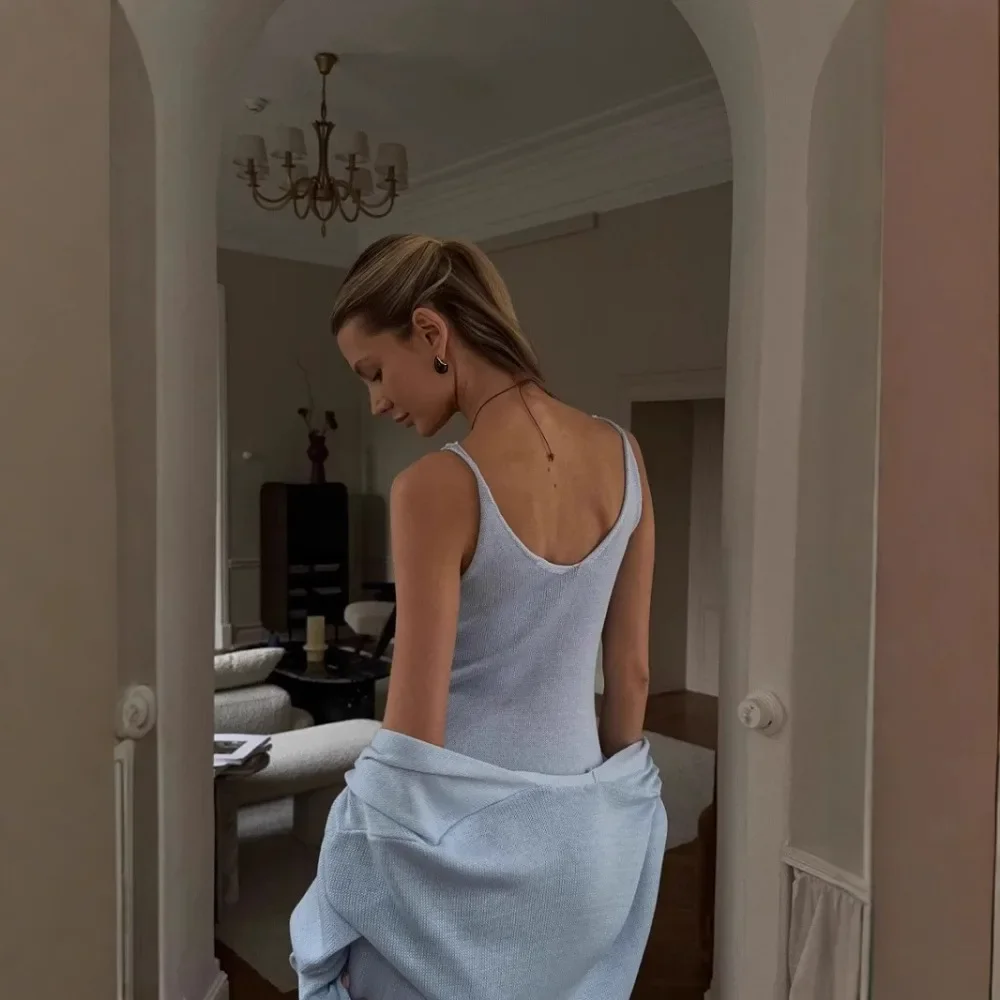 Doux coupe ajustée tricoté gilet robe costume printemps et été femme léger luxe solide doux décontracté maison tricoté chemise robe 2 pièces